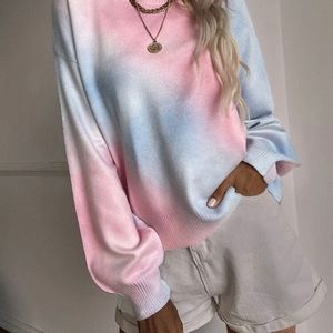 Cashmere cotton candy sweater